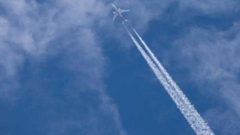 Aeroplane flying overhead