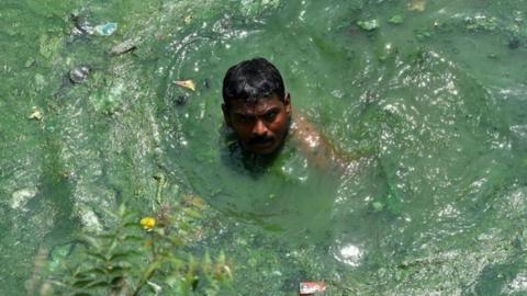 Shiva in the lake