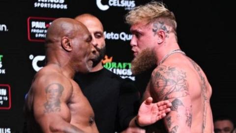 Mike Tyson and Jake Paul square off