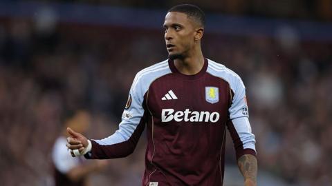 Ezri Konsa playing for Aston Villa