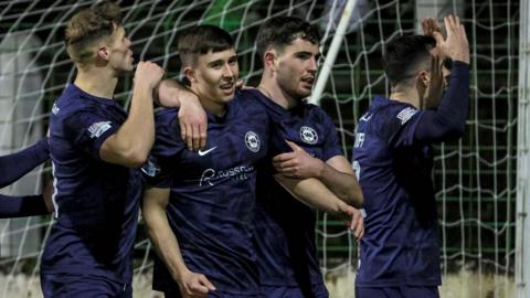 Paul O'Neill celebrates scoring