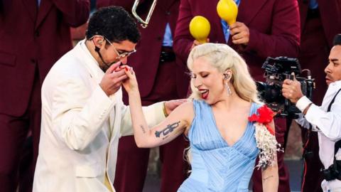 Lady Gaga and Bad Bunny 