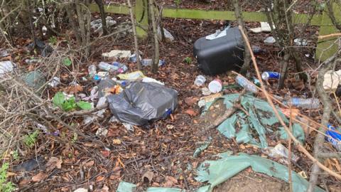 Litter next to the A12