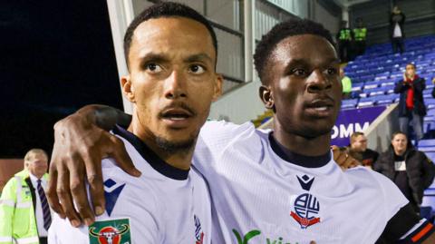 Bolton celebrate scoring