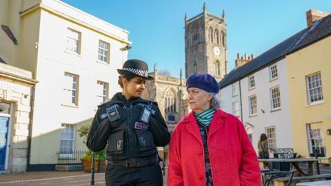 Mandip Gill and Dawn French in Can you keep a Secret? 