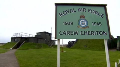 Former World War II control tower at Carew Cheriton