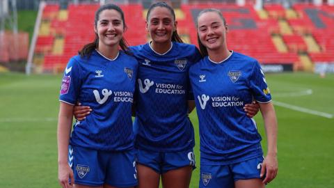 Durham Women players after a WSL 2 game