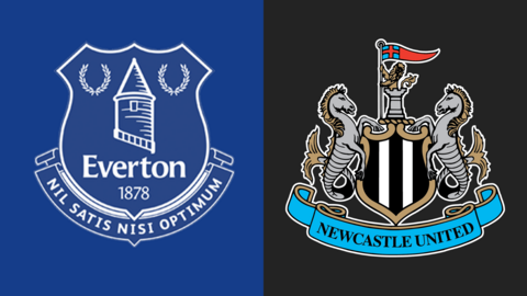 Everton and Newcastle United club badges