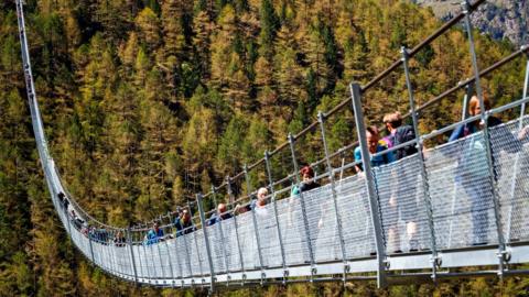 hanging bridge in Zermatt