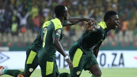 Senegal celebrate