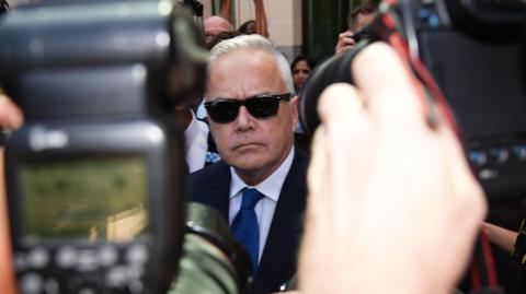 Huw Edwards appears outside Westminster Magistrates Court