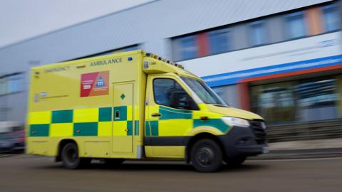 Ambulance on a 999 call