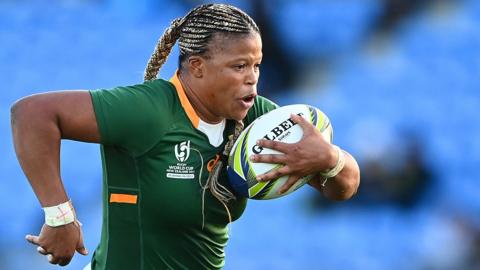 Aseza Hele in action for South Africa Women