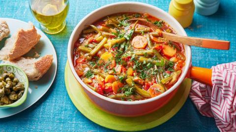 Slow cooked Greek greens