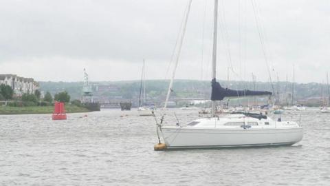 A boat on the water at Queenborough