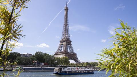 Paris's Eiffel Tower and the River Seine