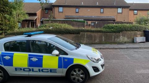 Police car on Parsons Paddock in Hengrove