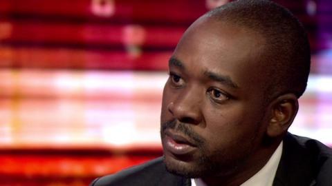 Nelson Chamisa, leader of the opposition MDC-T party