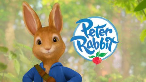 Peter Rabbit and logo. 