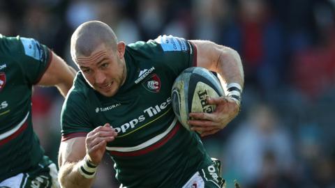 Mike Brown in action for Leicester Tigers