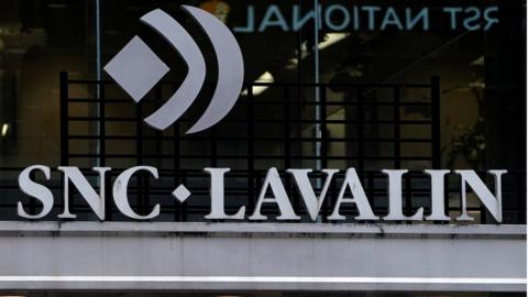 An SNC-Lavalin logo in Montreal