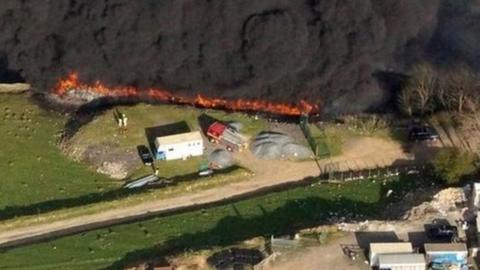 Fire in Ynyshir, Rhondda Cynon Taff