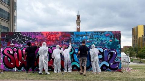 Graffiti mural at University of Birmingham