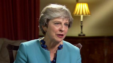 Theresa May defended the rail decision