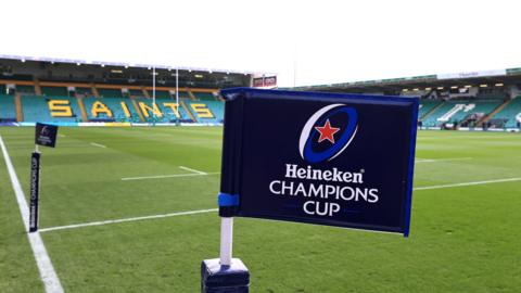 Champions Cup flag at Northampton's Franklin's Gardens ground