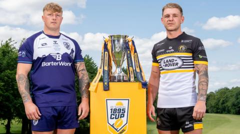 Featherstone captain Danny Addy (left) and York City Knights skipper Liam Harris (right)