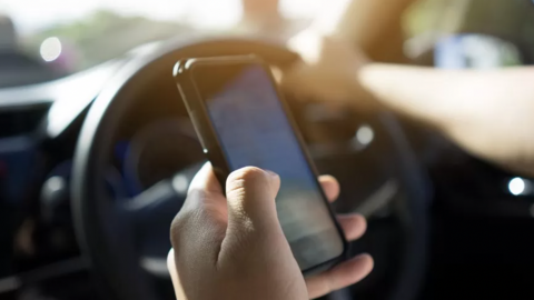 Phone being used at the wheel