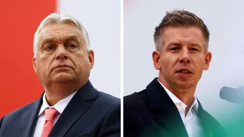 Viktor Orban and Peter Magyar