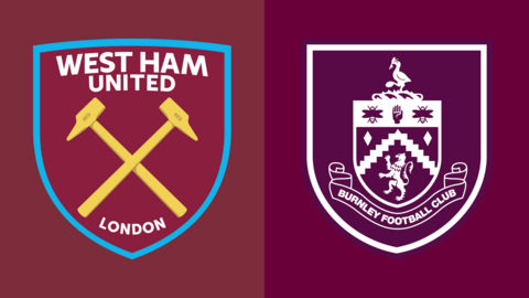 West ham vs Burnley fixture graphic