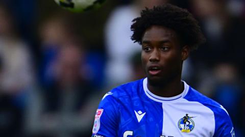 Bryant Bilongo in action for Bristol Rovers
