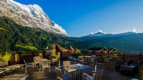 Hotel roof terrace waits for visitors