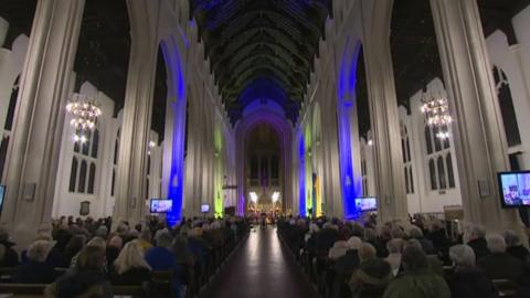 service for Ukraine in Cathedral in Bury St Edmunds