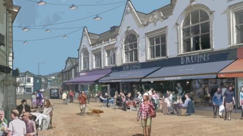 Artist's impression of the proposals for Mexborough town centre