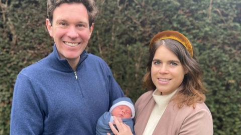 Princess Eugenie and Jack Brooksbank with their son