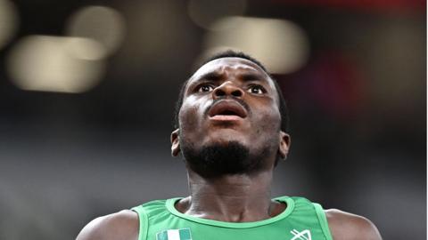 Nigerian sprinter Divine Oduduru