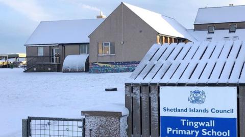 Shetland snow