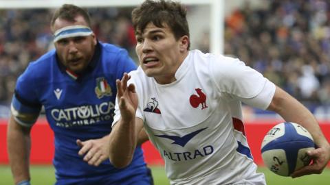 France scrum-half Antoine Dupont helped France beat Italy last year