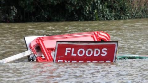 Flooding, Shrewsbury, February 2020
