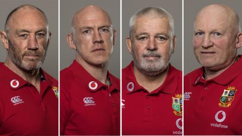 Robin McBryde, Steve Tandy, Warren Gatland and Neil Jenkins