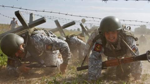 Russian marines in Seaborne Assault 2022 international competition in Kaliningrad region - 17 August