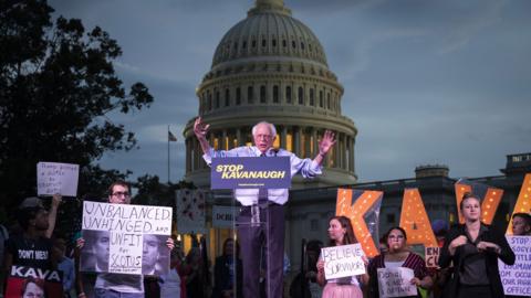 A rally against Supreme Court nominee Judge Brett Kavanaugh on Capitol Hill