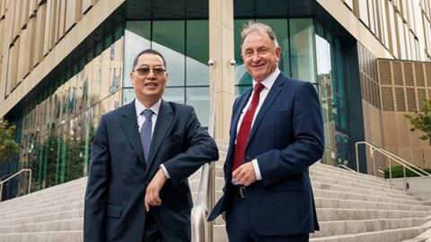 Charles Huang and Prof Sir Jim McDonald