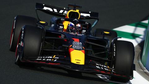 Red Bull's Max Verstappen in Saudi Arabian Grand Prix first practice