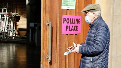 man going to vote