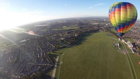 Balloon over York racecourse