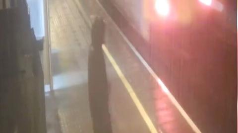 A boy avoided death by seconds when he jumped from the path of a train